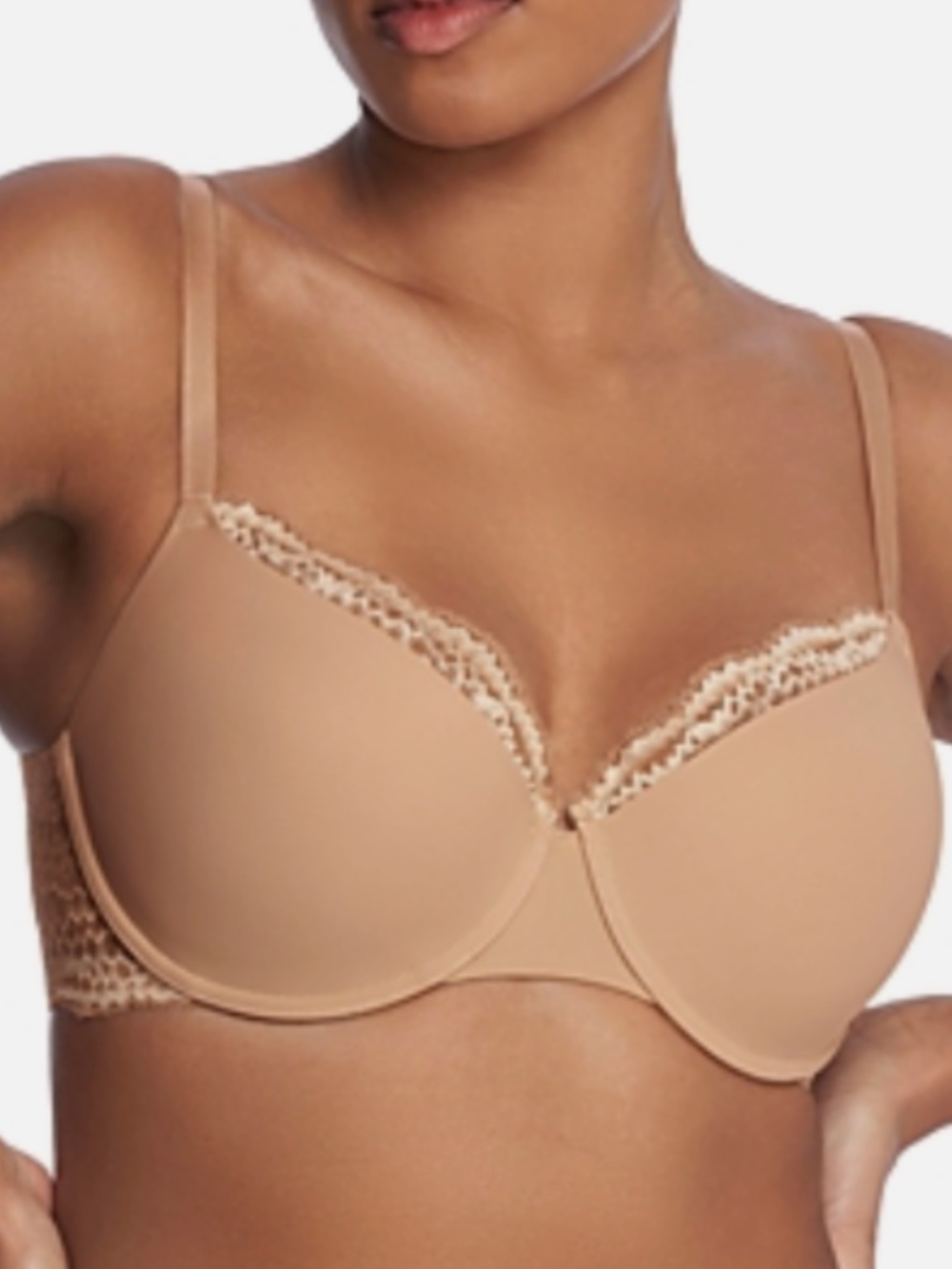 Breakout Full Fit Contour Underwire Bra - Café/Lt Ivory / 32 / DDD NWT